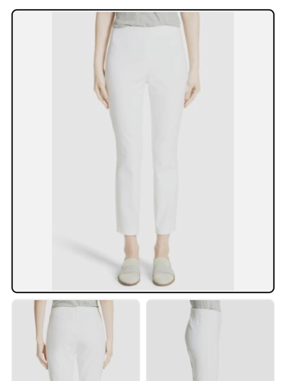 rag & bone Simone White Ankle Cropped Slim Pants